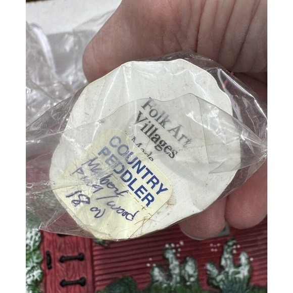 Vintage Old Stonigan 20010203 Lang & Wise Red Saltbox Porcelain House & Mailbox - Picture 12 of 12